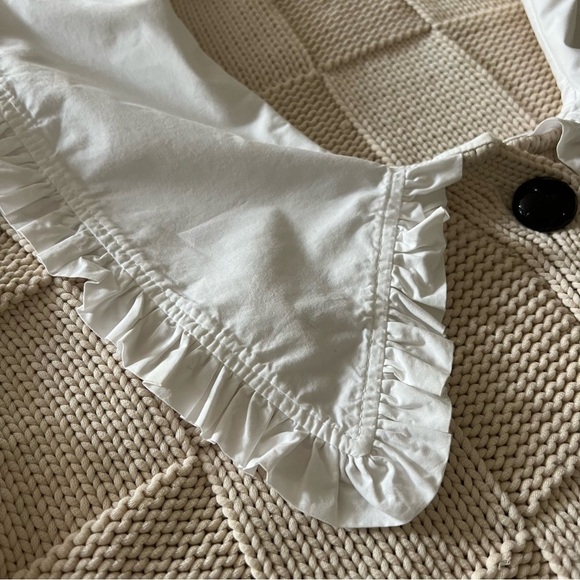 Ganni Smiley Poplin Collar Cardigan in Brazilian Sand - Picture 8 of 16